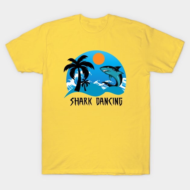 Shark Dancing In The Sea T-Shirt by candyliu